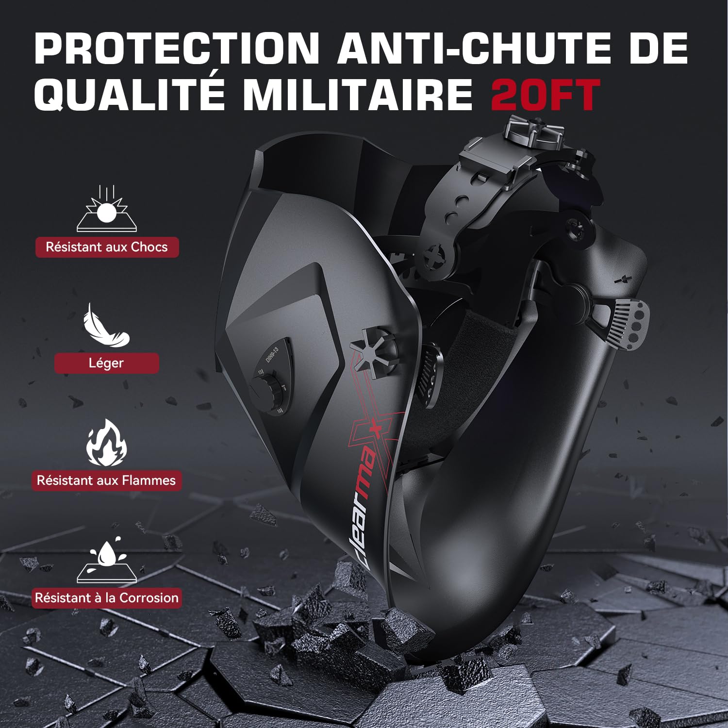 Casque de soudure ARCCAPTAIN , Assombrissement Automatique