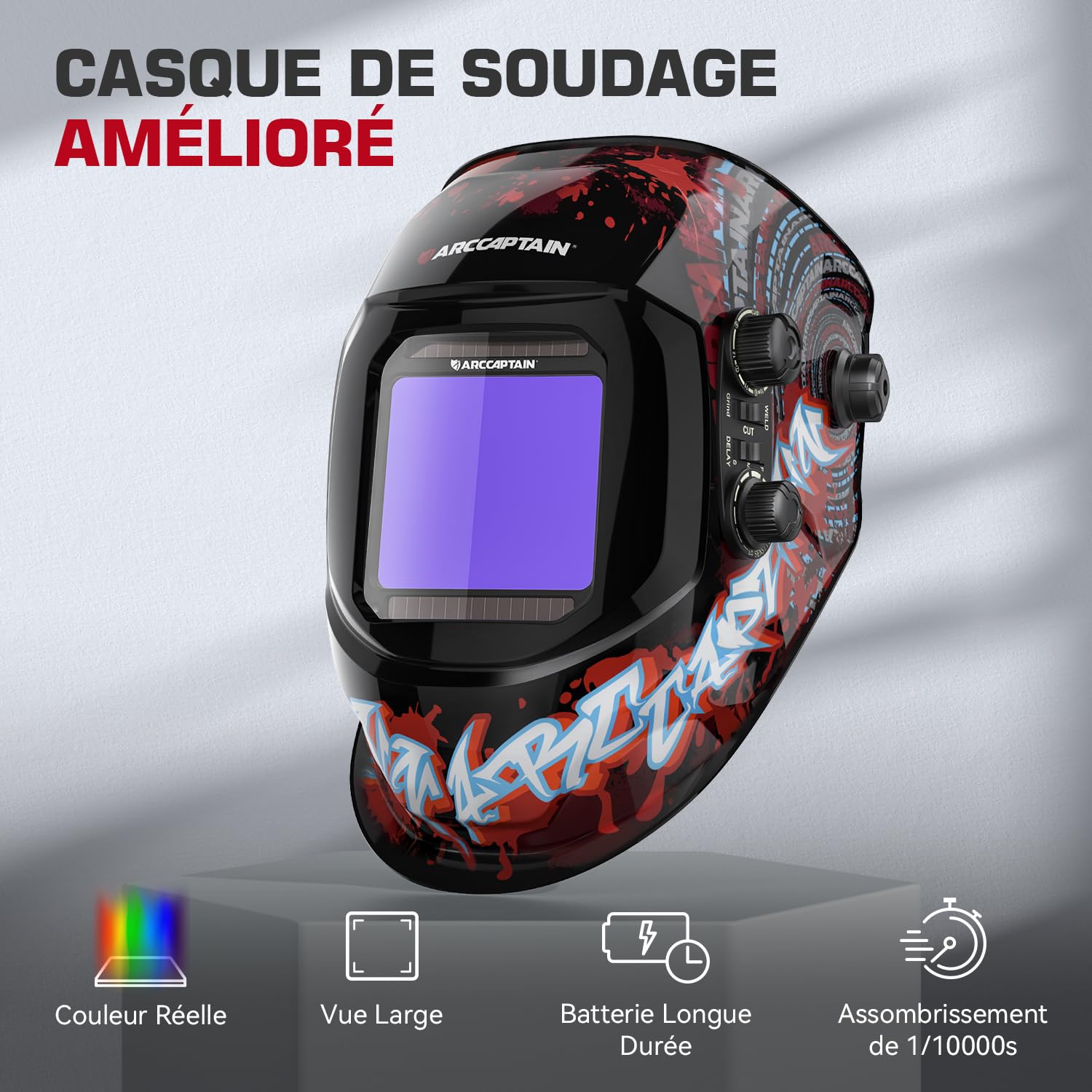 Casque de soudure Automatique MIG, TIG, ARC . ARCCAPTAIN