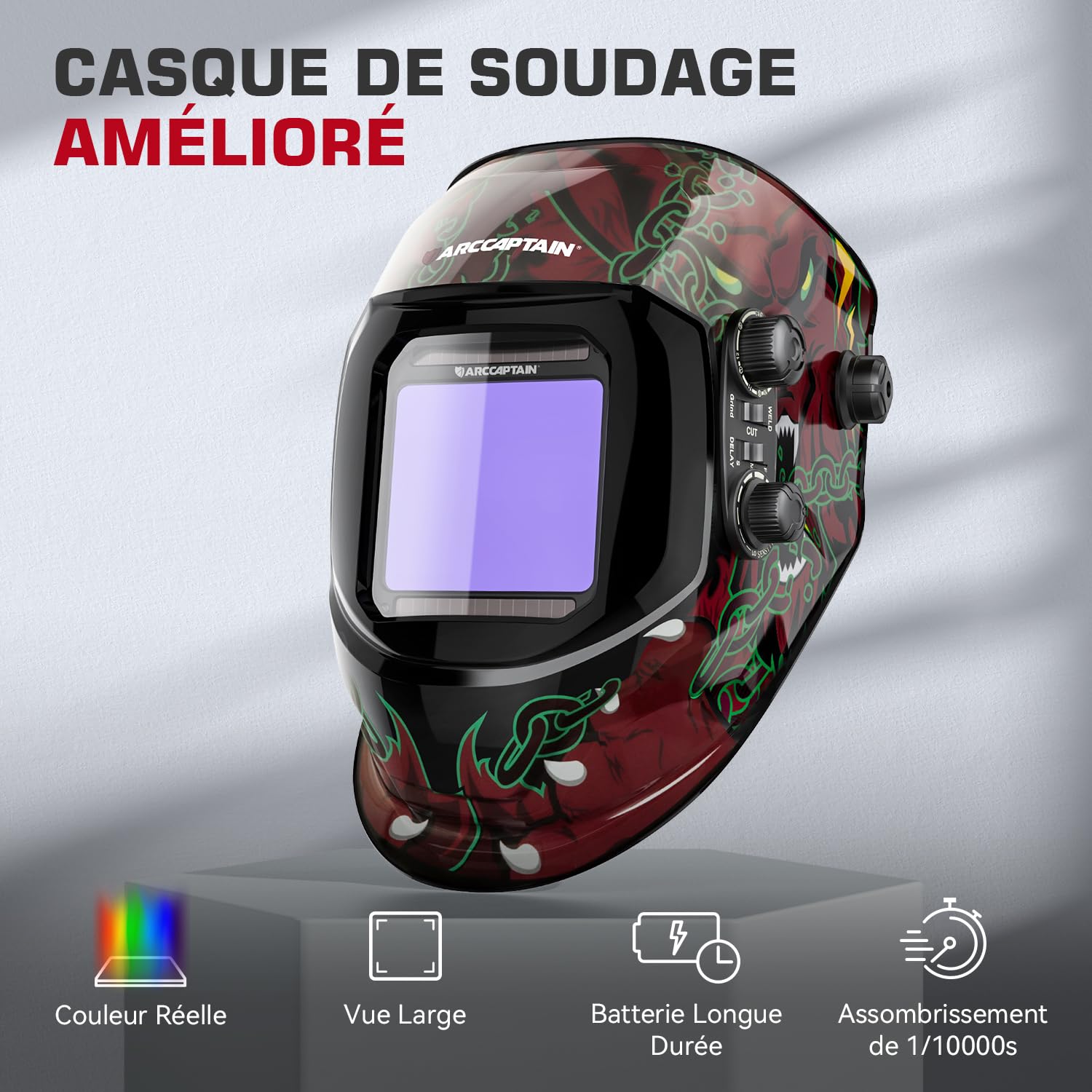 Casque de soudure Automatique MIG, TIG, ARC . ARCCAPTAIN