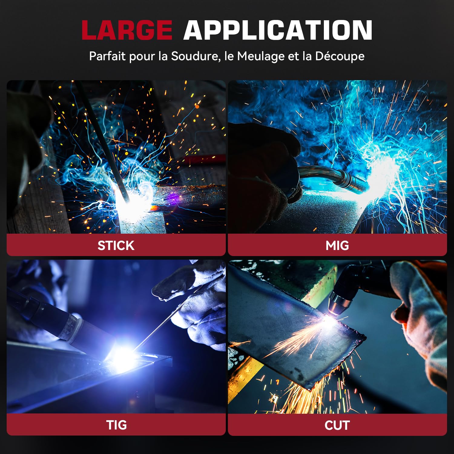 Casque de soudure Automatique MIG, TIG, ARC . ARCCAPTAIN