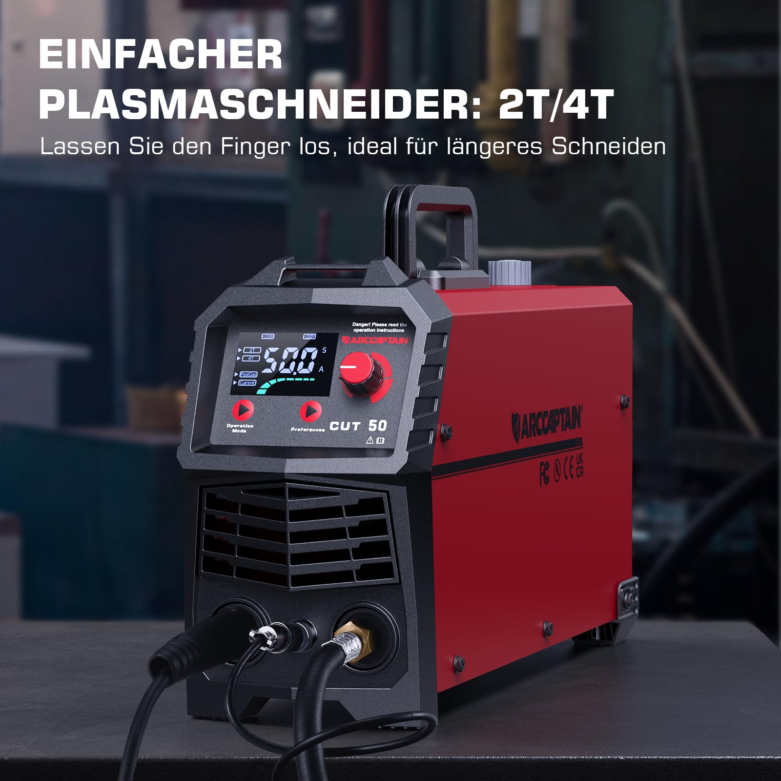 Découpeur Plasma 50Amp 110/220V ARCCAPTAIN - Corner Welding I Votre allié pour des soudures d'excellence
