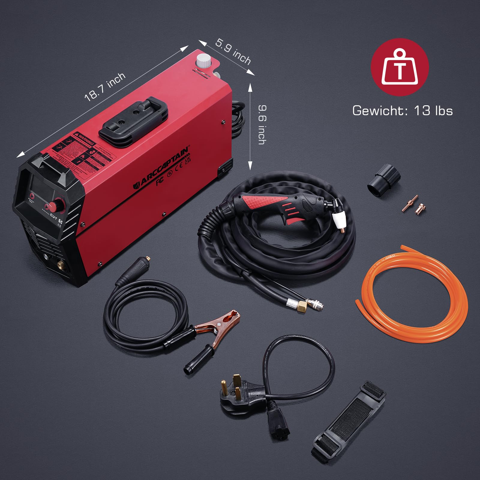 Découpeur Plasma 50Amp 110/220V ARCCAPTAIN - Corner Welding I Votre allié pour des soudures d'excellence