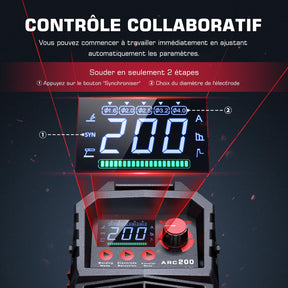 Poste a Souder Arc/Lift TIG 200 A avec Grand écran LED, ARCCAPTAIN