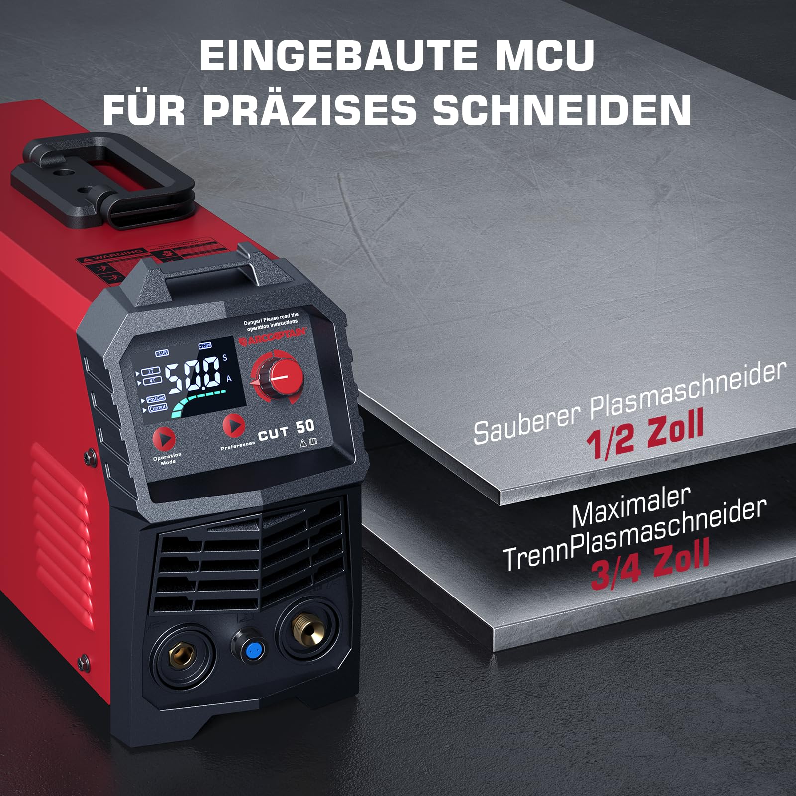 Découpeur Plasma 50Amp 110/220V ARCCAPTAIN - Corner Welding I Votre allié pour des soudures d'excellence