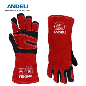ANDELI 27cm Gants de soudage multifonctionnels - Corner Welding I Votre allié pour des soudures d'excellence