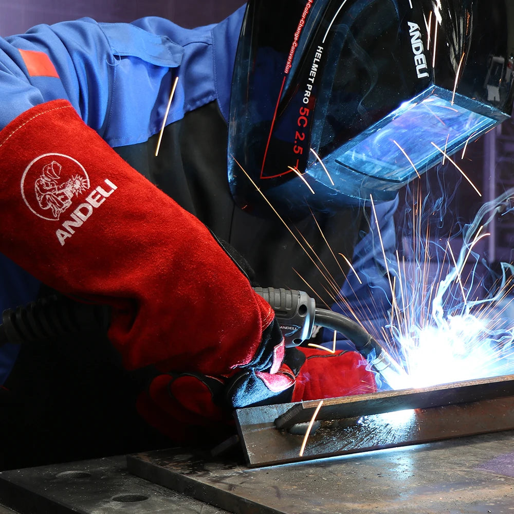 ANDELI 27cm Gants de soudage multifonctionnels - Corner Welding I Votre allié pour des soudures d'excellence